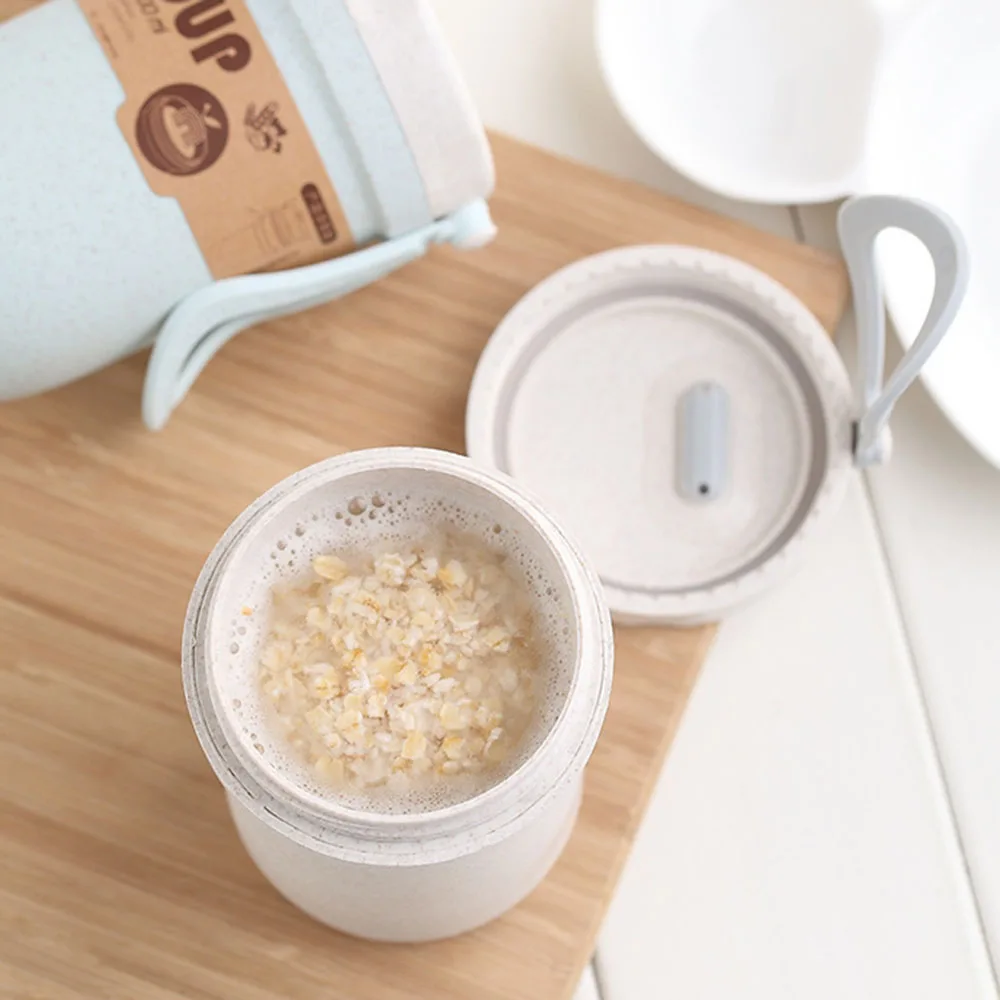 300 мл портативный пшеничный соломенный ланч-бар напиток каша чашка дышащие