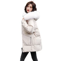 new han edition easy leisure ins wind winter jacket fur collar down jacket female long thickening clothes