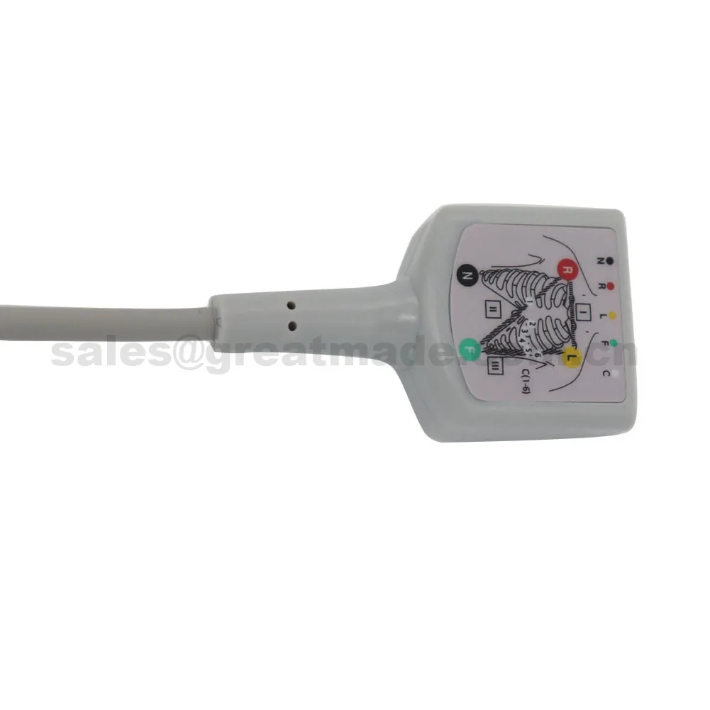 

11pins ECG EKG 5 leads cable compatible GE-Marquette Dash pro 4000/3000/2000 and Solar/Tram
