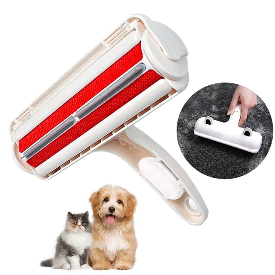 

Hairbrush 2 Way Pet Hair Remover Roller Cat And Dog Removing Hair Cleaning Brush Furniture Carpet Clothes Lint Animal Hair Brush
