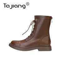 ta jiang fashion snow boots women winter warm plush boots autumn lace up buckle ankle boots for women platform shoes womant812
