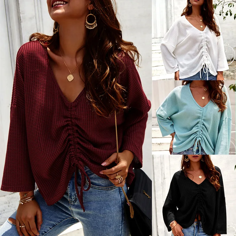 Женская блузка привлекательный офисный популярный новый осенне зимний Топ с