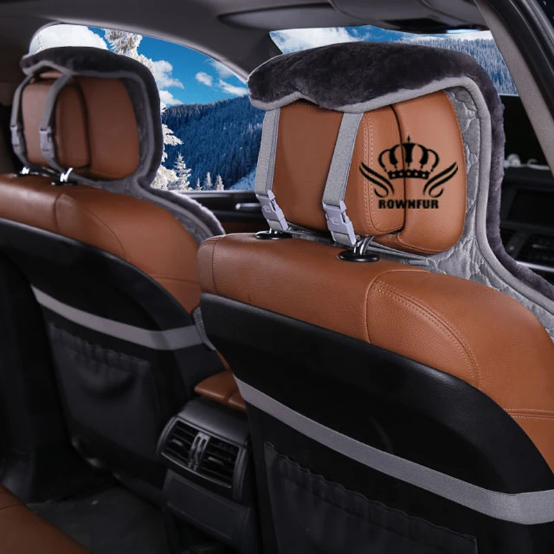 АВТОКРАУН Натуральные автомобильные чехлы из шерсти овечьей шкуры роскошного качества универсального размера для всех типов сидений короткие 3 цвета 2016 новые.