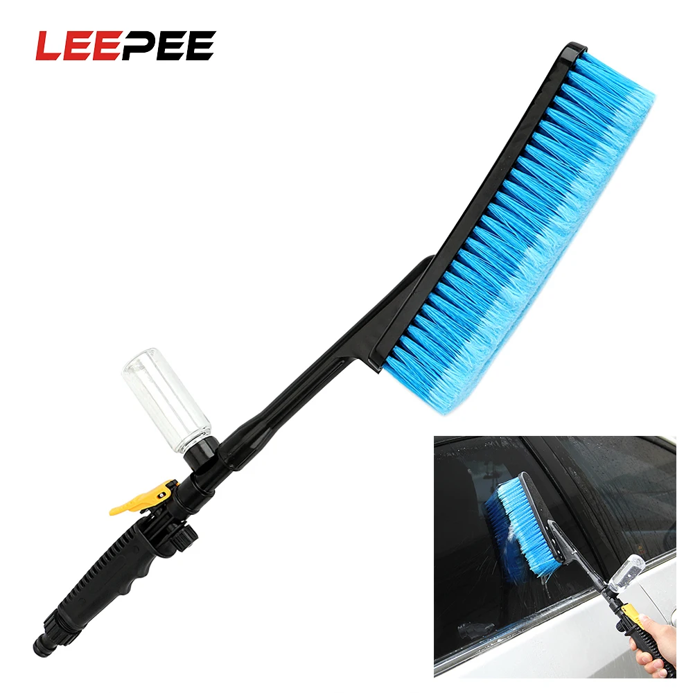 

LEEPEE Long Handle Car Wash Brush Foam Bottle Water Flow Switch Car Care Auto Window Cleaner Cleaning Tool Car-styling