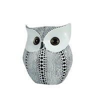 home decoration modern owl figurines sculpture decorative statues home figurines office desk decorations for home craft office