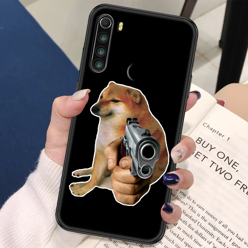 Чехол Doge Dog Cheems meme для телефона Xiaomi Redmi Note 7 8 9 10 7A 8T 9A 9T 9S 10S Pro Черный силиконовый