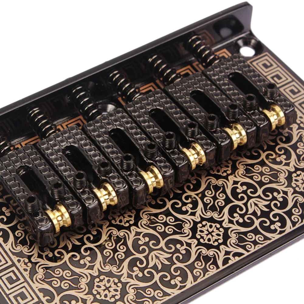

6 String Saddle Bridge for Electric Guitar Flower Pattern B-26