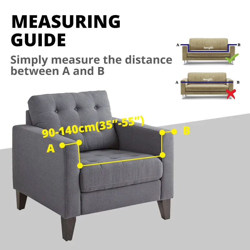 Чехол на 1 диван из бархатной ткани универсальный эластичный угловой L-образной