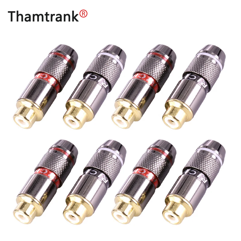 6 шт./3 пары высококачественные Позолоченные аудиоразъемы|Соединители| |