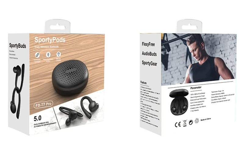 T7 Pro TWS 5,0 беспроводные Bluetooth наушники HiFi стерео беспроводные наушники Спортивная гарнитура с зарядным устройством для всех смартфонов