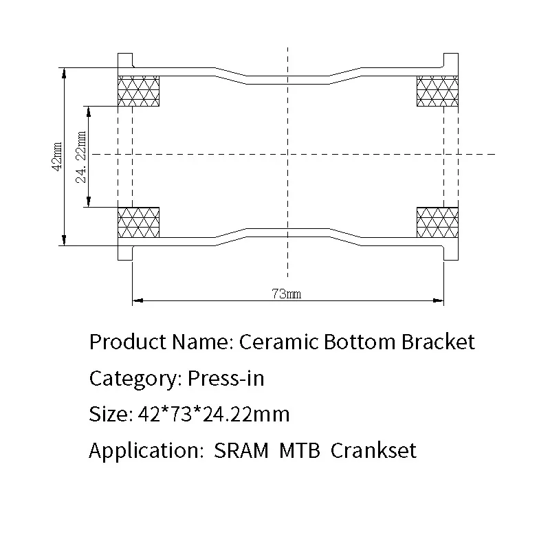 BB30 73 SRAM MTB Hscer ceramics Bottom Bracket BB30 PF30 BSA ROAD MTB bicycle bearing - Цвет: BB30 73 SRAM MTB