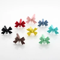 zinc alloy spray paint colourful bow knot shape base earrings connector 10pcslot for fashion jewelry bulk items wholesale lots