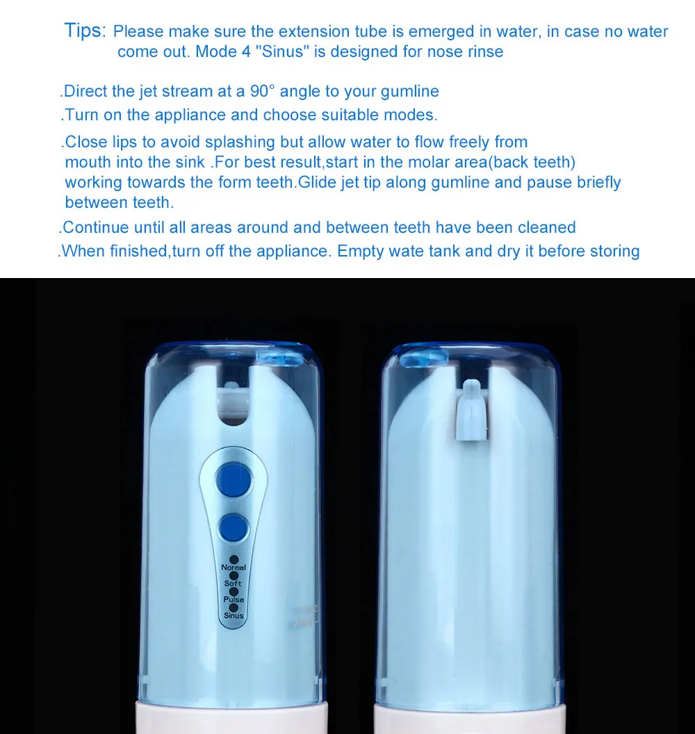 Azdent ирригатор для полости рта USB портативный ирригатор для полости рта стоматологический спа струя воды зубная нить чистка зубов