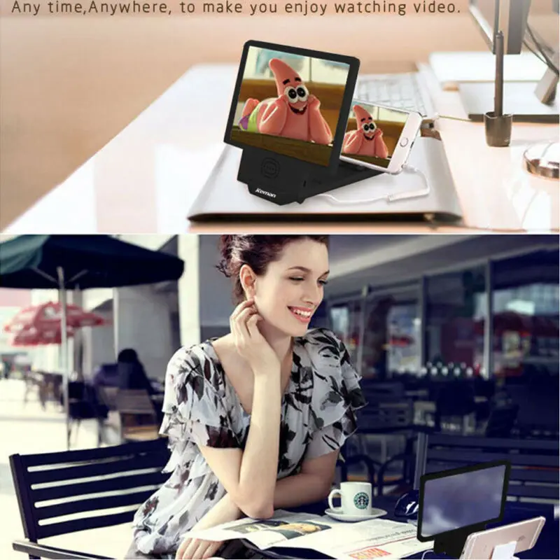 Мобильный увеличитель для экрана телефона с Bluetooth динамиком увеличенный