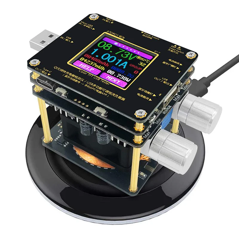 

Charger Tester Color TFT Bluetooth Android PC App USB Curren