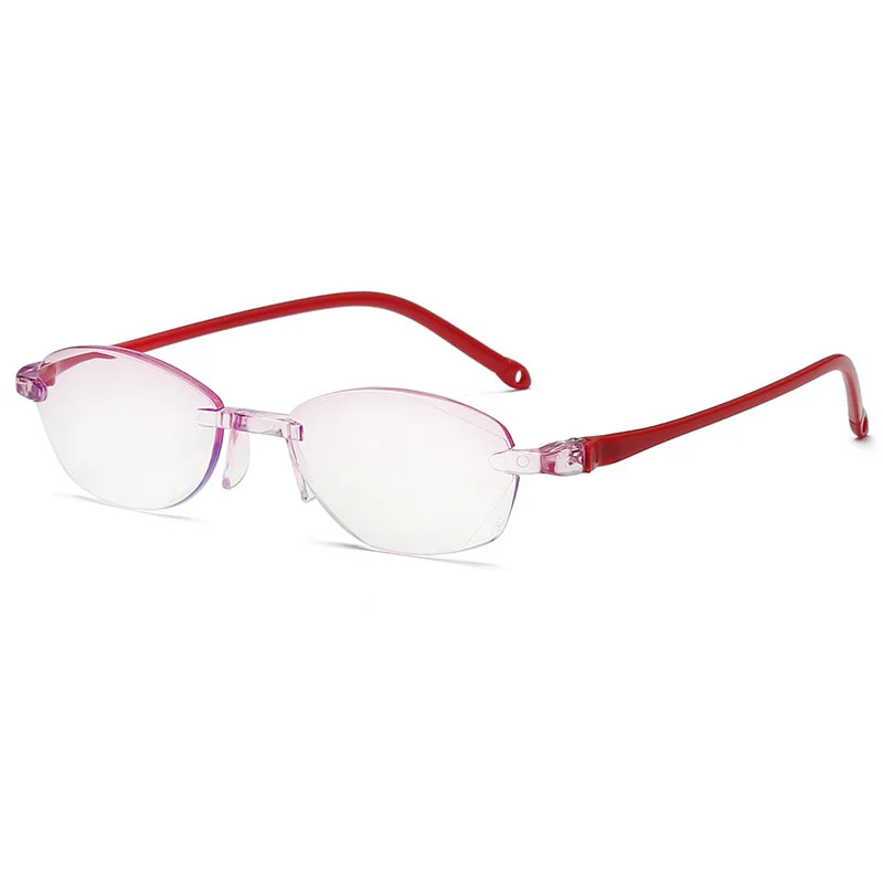 

Diopter +100 To +400 Anti-blue Light Reading Glasses Exquisite Fashion Ultra-light Frameless Cutting Presbyopia Eyewear