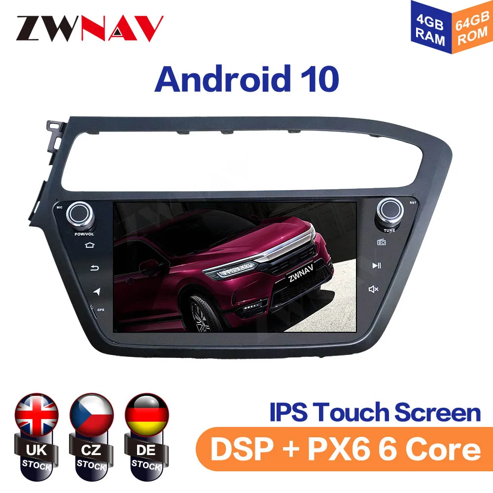 

Android 10.0 DSP Car GPS Navigation Head Unit For Hyundai I20 2018 EURO Car Multimedia Player Stereo No DVD Radio Screen Audio