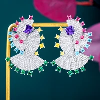 soramoore new cute romantic trend sweet shiny drop earrings cubic zirconia women wedding trendy earrings bijoux high quality