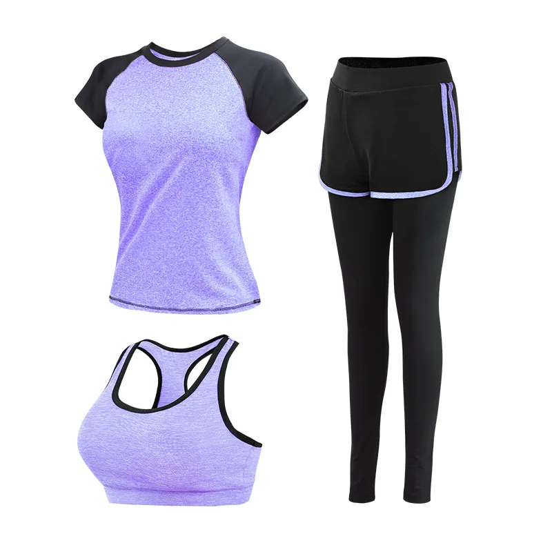 Женский спортивный комплект с бюстгальтером розовая футболка для спортзала топ