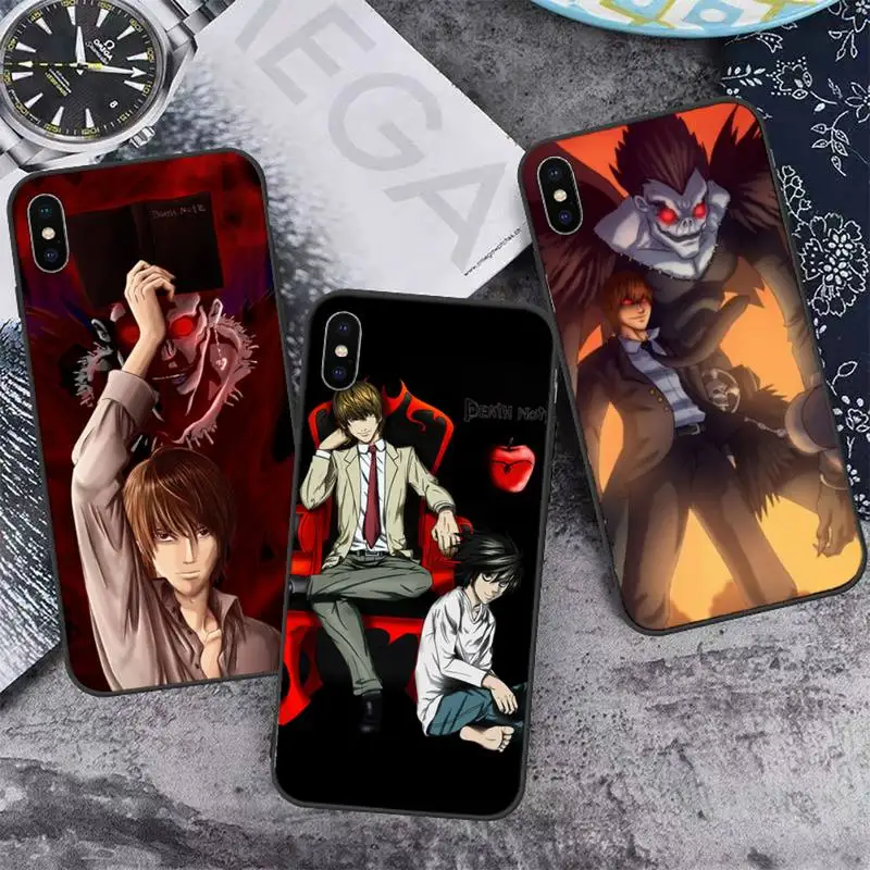 

Japan anime Death Note Phone Case For iphone 12 11 13 7 8 6 s plus x xs xr pro max mini shell