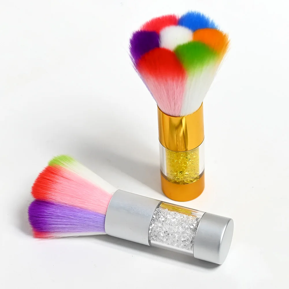 

1 PCS Nail Art Brush Round Small Flower Brush Nail Rhinestone Dust Cleaning Brushes Nail Art Manicure Tool