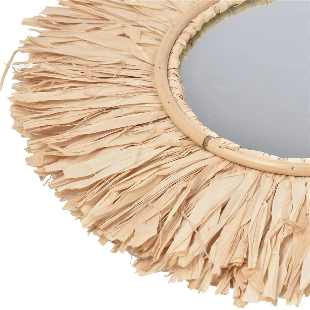 Настенные зеркала для гостиной круглые ручной работы в стиле бохо марокканском