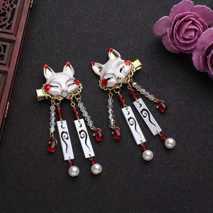 Hanfu заслужить роль пыли кисточкой шпилька антикварная Красивая Лолита представление COS классические аксессуары для волос - Цвет: a pair hairpin