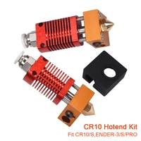 cr10 hotend bowden extruder kit all metal hot end mk8 j head nozzle heater block for ender 3 pro cr10 10s 3d printer parts