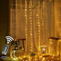 3m string led curtain fairy lights garland lamp usb remote control new year christmas decoration for home bedroom window