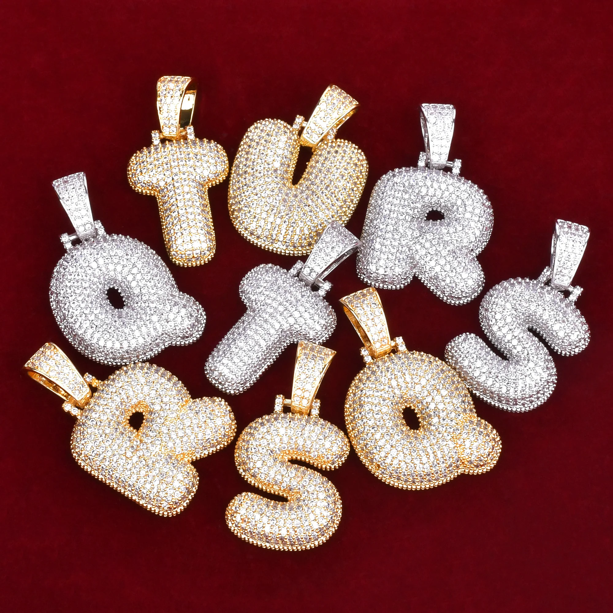 

Initial Letter Pendant Necklace for Men Gold Color Hip Hop Rock Street