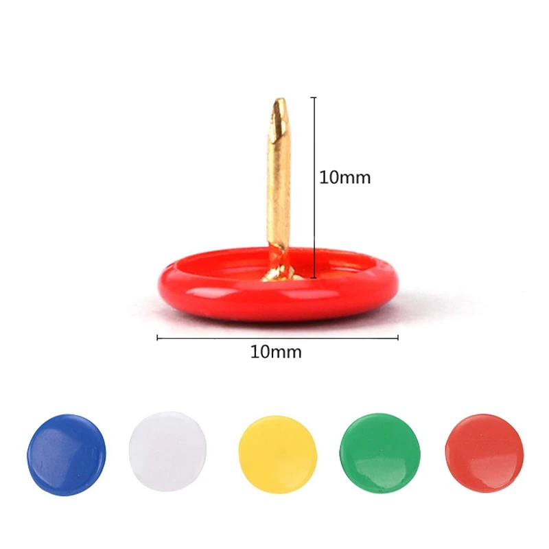 

300 Pcs 10 X 10Mm Map Thumb Tacks Office Push Pins & 20 Pcs 30 X 31Mm Push Pins Clips Tacks Clips