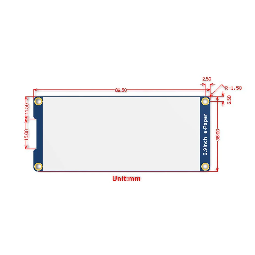 2.9 Inches SPI Interface Practical Durable Electronic Epaper Screen Accessories Low Power E-ink Display Module For Raspberry Pi |