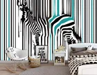Bacal современный простой рисунок зебры мультфильм дети гостиная спальня фон настенная живопись 3D обои роспись домашний декор