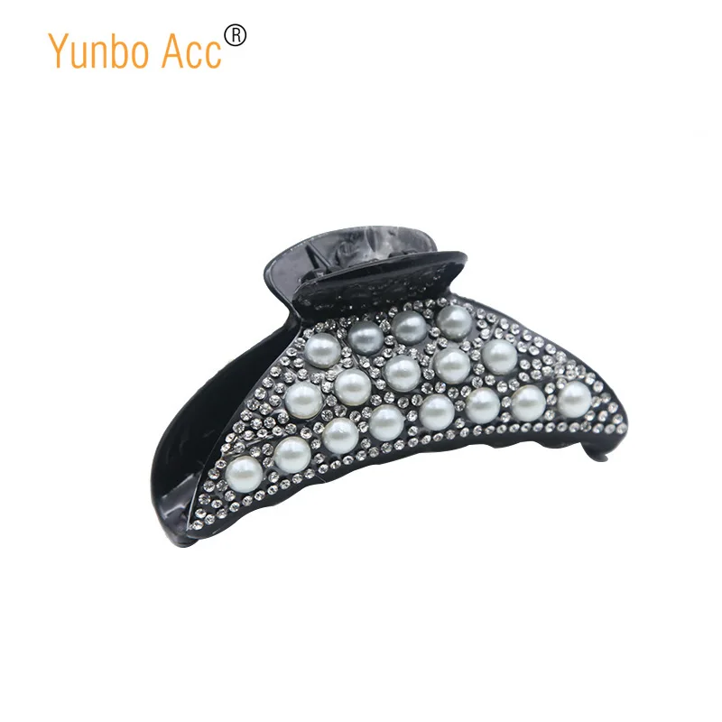 

Женские жемчужные стразы заколки для волос в форме банана Заколки для женщин для взрослых заколки для волос Модные Элегантные Заколки для в...