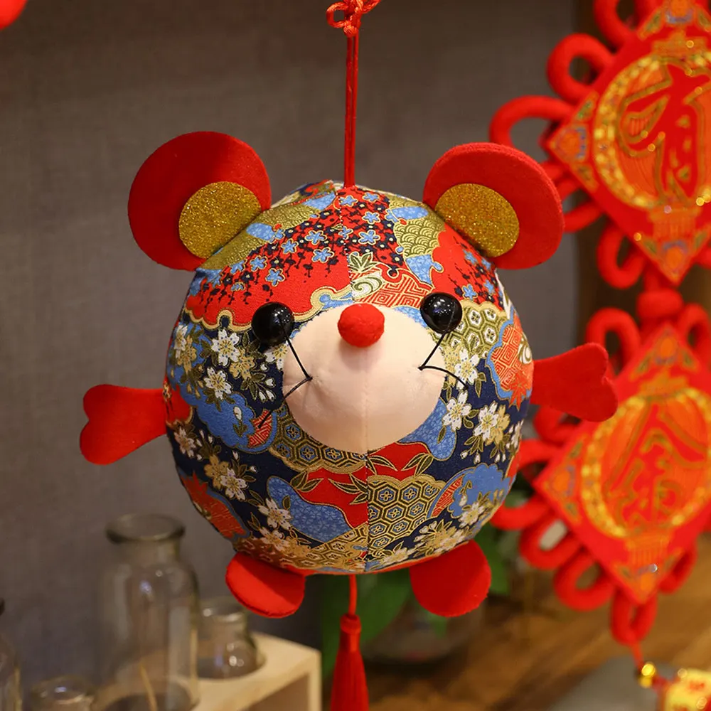 2020 Крыса Мышь новый год плюс мягкие игрушки красный китайский узел Lucky mouse
