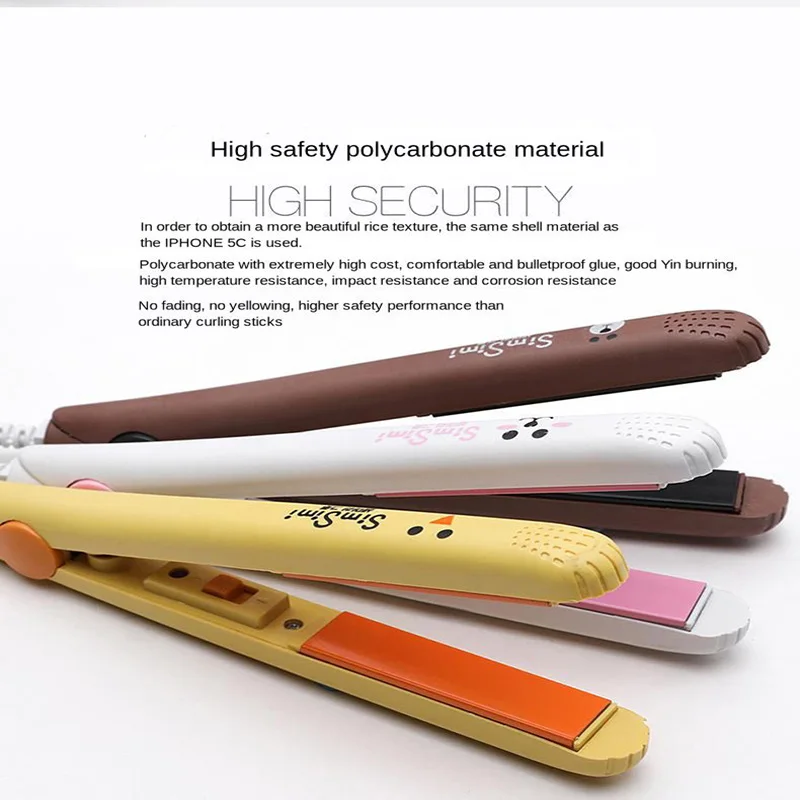 Утюжок для выпрямления волос Выпрямитель керамический розовый гофрированные