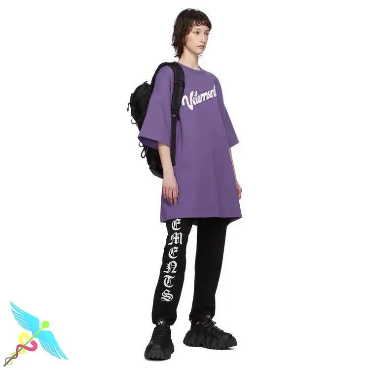 

VETEMENTS T-Shirt Men Women High Quality VETEMENTS Logo Letter Print Tee Shirt Vtm Loose Casual Top Tees Casual Summer Haikyuu
