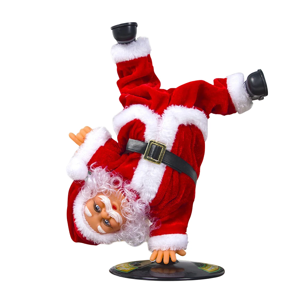 

Funny Christmas Inverted Dancing Santa Music Rotating Santa Kids Toy New Year Party Supplies Decorated Children Gifts