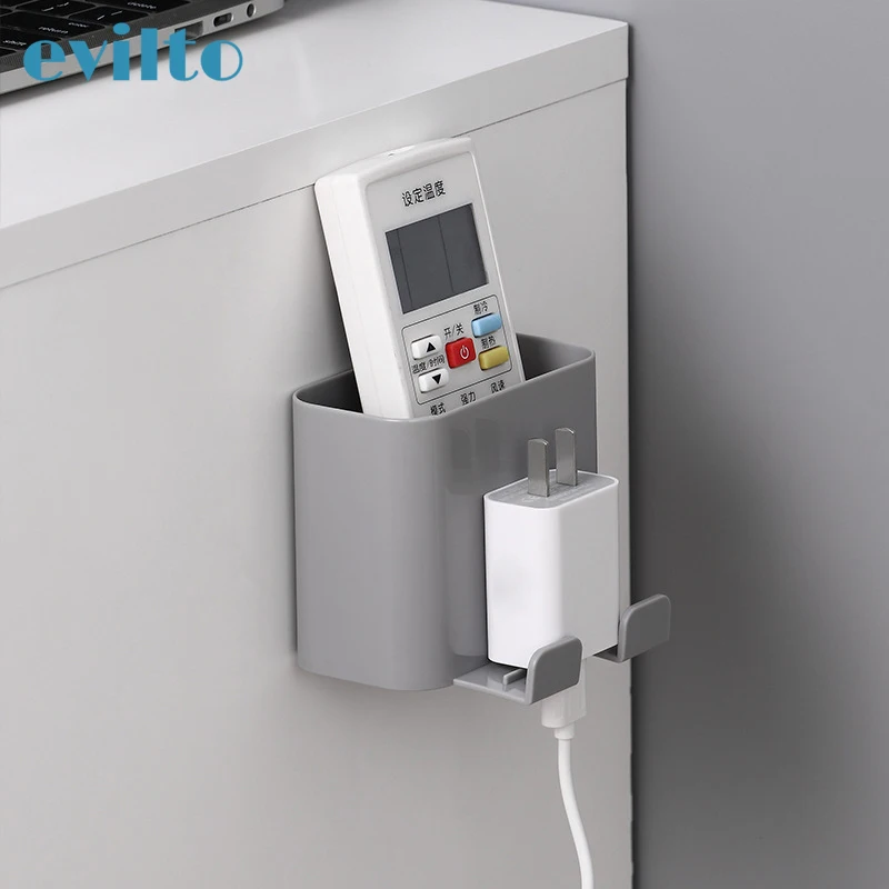 

1pcs Wall-mounted Remote Control Organizer Air Conditioner Storage Box Mobile Phone Hanging-Plug Holder Stand Container Hook