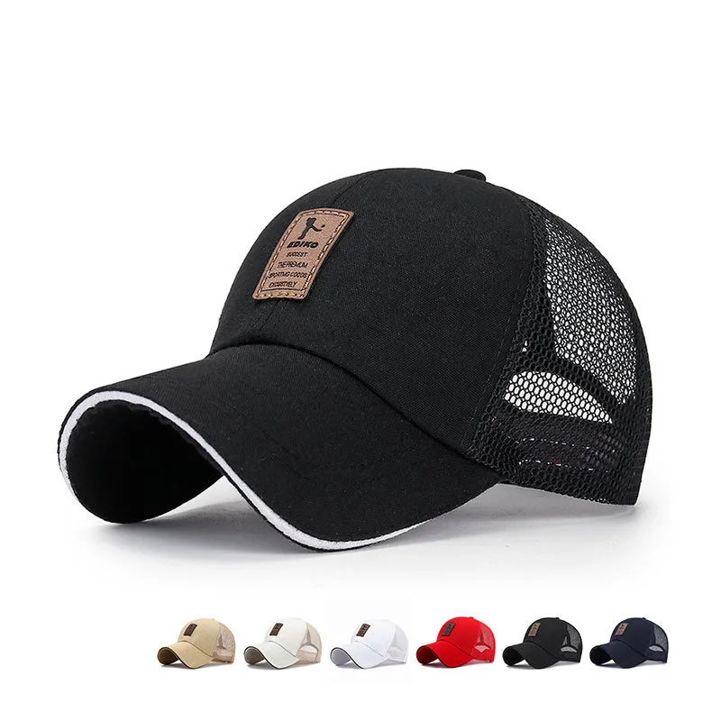 

Summer Men's Breathable Baseball Cap Male Sunshade Fishing Sports Mesh Cap Women's Sun Trucker Hat Unisex Adjustable Bone Y11