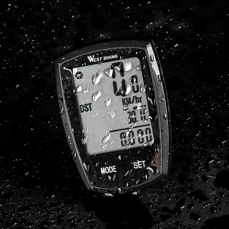 Водонепроницаемый велосипедный компьютер проводной светодиодный цифровой