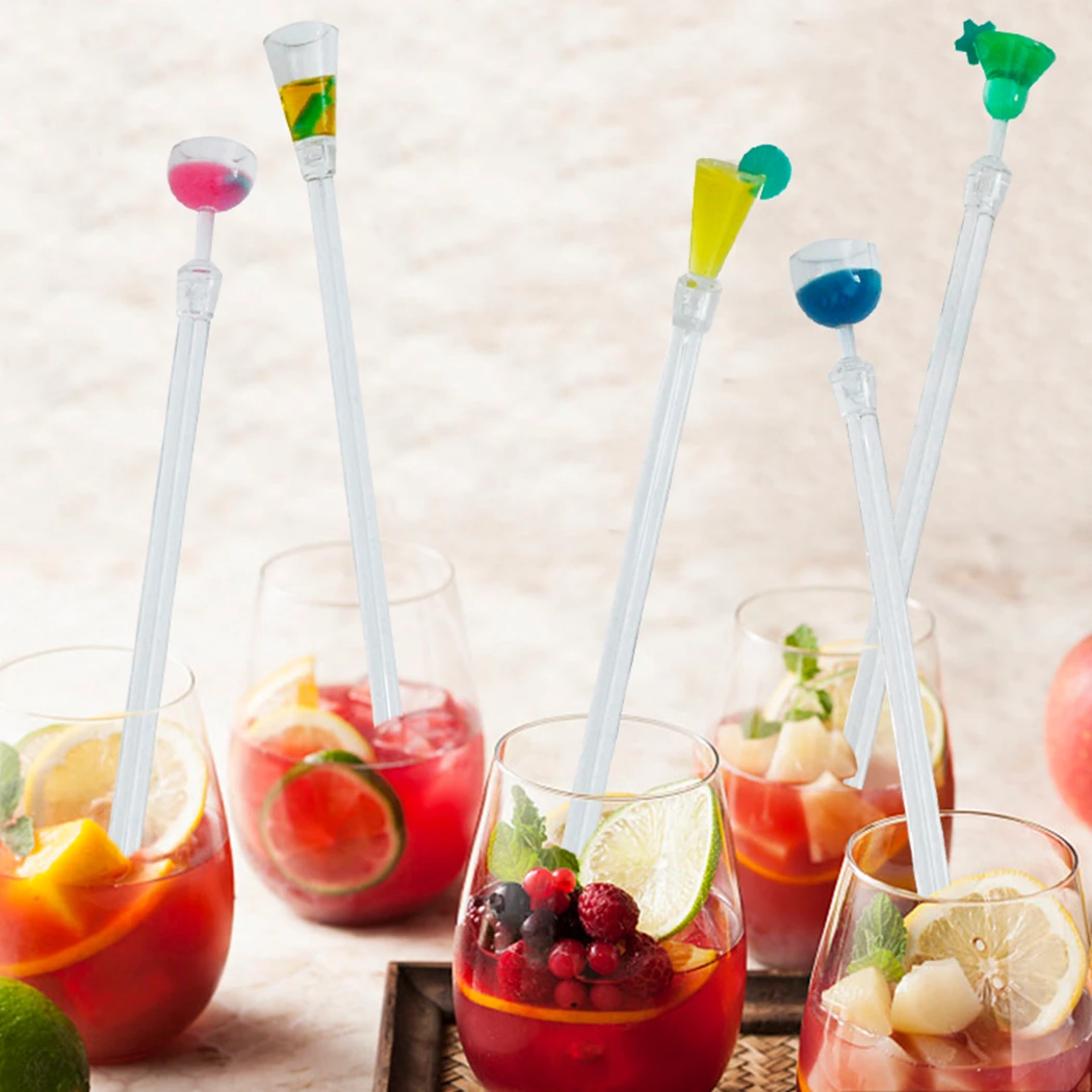 10 шт./компл. милый Миксер Для коктейльных напитков палочки для смешивания
