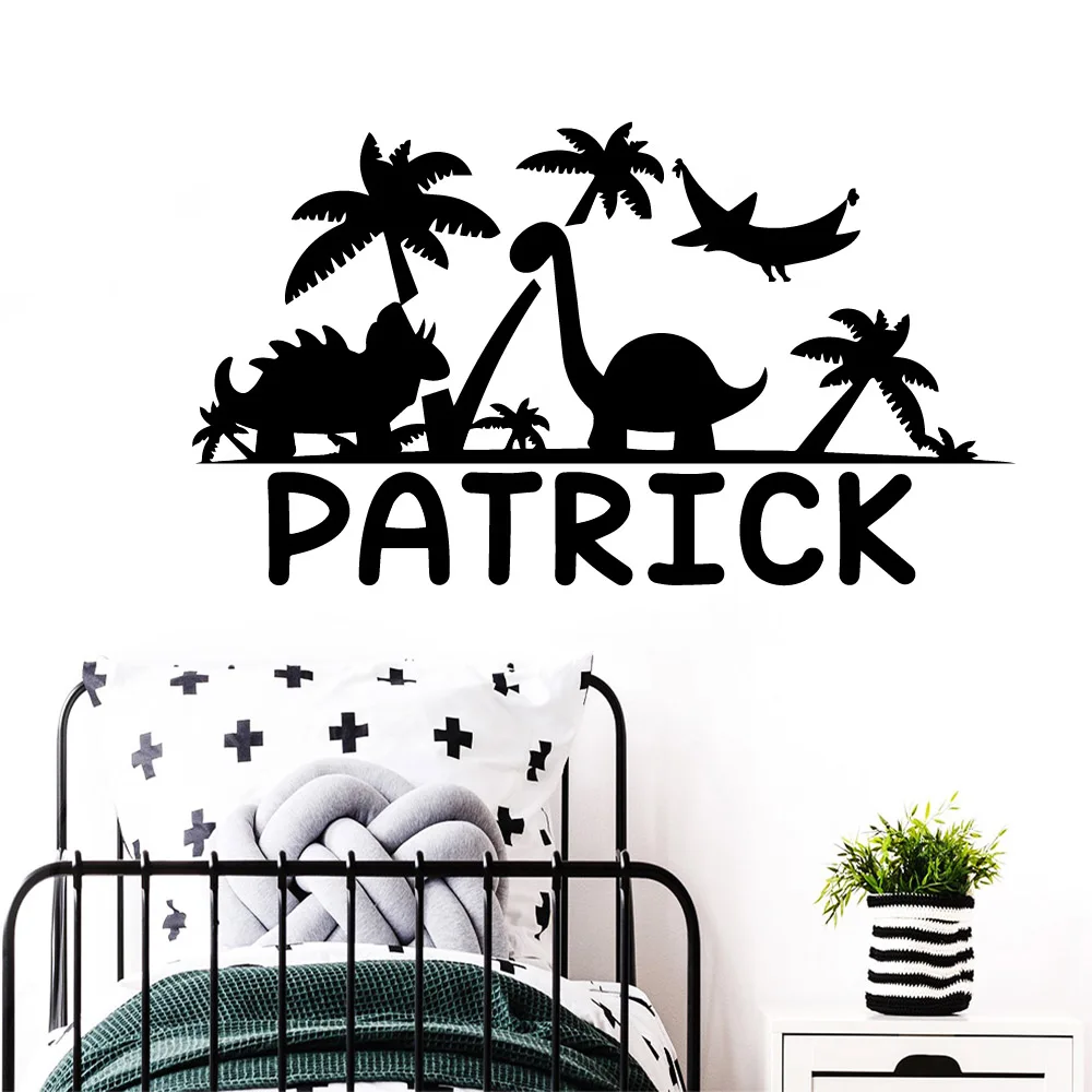 

Съемные настенные наклейки с именем на заказ, животные, любовь, аксессуары для украшения дома, детская комната, Настенный декор, художествен...