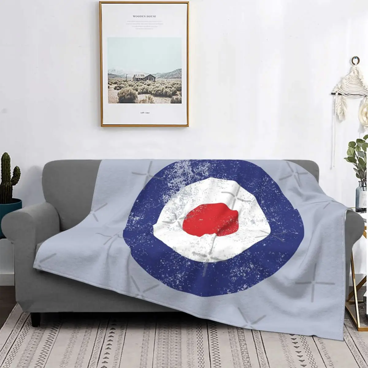 

Raf Type D Roundel - Mod Target Logo Blanket Bedspread Bed Plaid Bed Linen Bed Blanket Thermal Blanket Picnic Bedspread