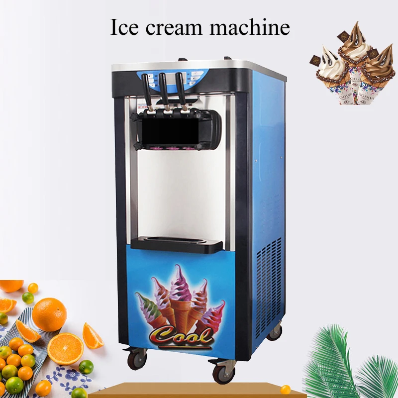 

New Arrival 1 Year Warranty Thailand Commercial Ice Cream Machine Three Flavor Soft Ice Cream Machine For Sale