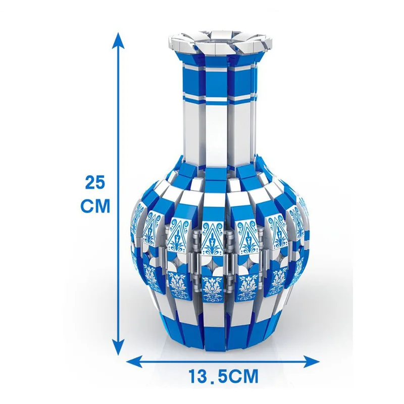 

2021 Creative Vase Series Flower Bouquet Accessories Home Decorations Moc Model Building Blocks Bricks Toys