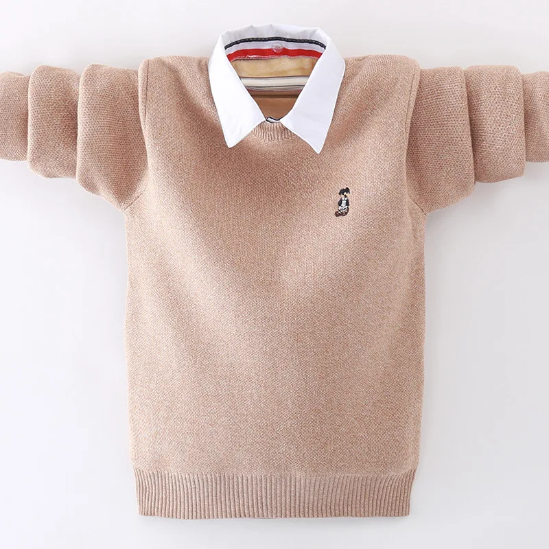 

winter children's clothing Boy's clothes pullover Sweater Kids clothes Cotton products Keep warm Boy sweater Thicker