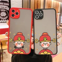 fashion rich girl boy couple case for iphone 11 pro xs max xr x 7 6 12 pro max 13mini 8 plus black red pc phone cover hard bag