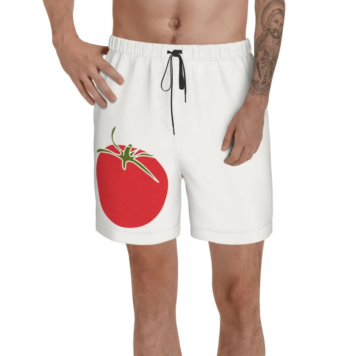 

Mens Sweatpants Red Tomato Surfing Beach Board Swim Trunks Sport Quick Dry Mesh Casual Pretty Humor Graphic Short for Boy