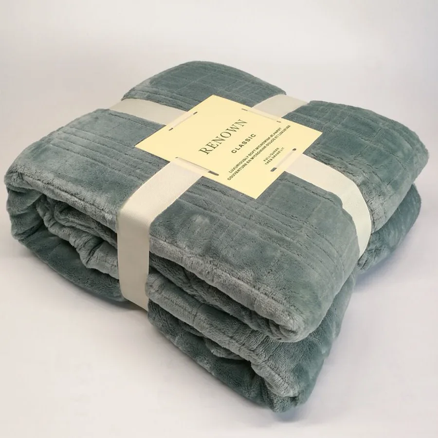 Winter Thickening Mechanical Wash Flannel Blanket Plaids Super Warm Soft Blankets Throw on Sofa/Travel Patchwork Solid Bedspread | Дом и сад